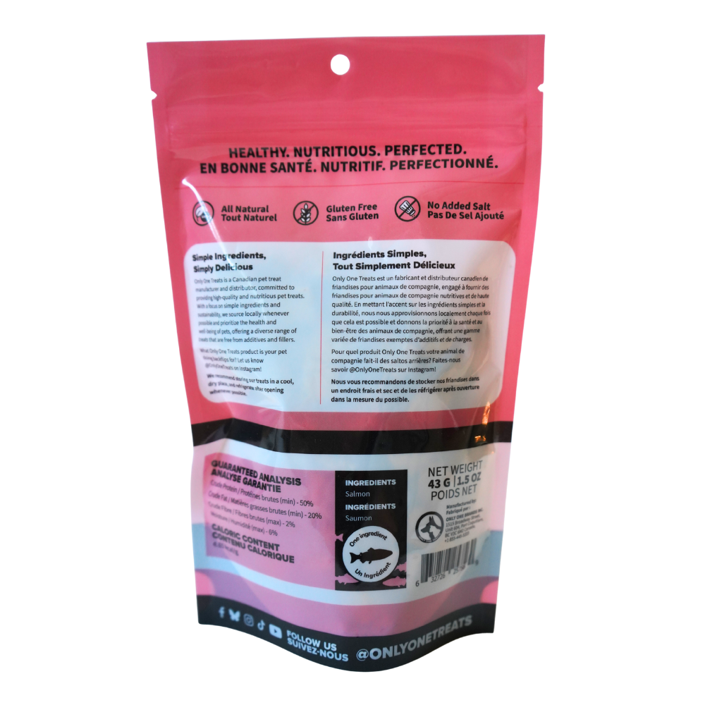 Gâteries déhydratées à froid - Saumon - 43g
