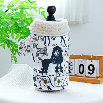 Manteau chaud pour chien - Sketch Print