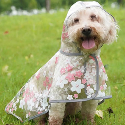 Imperméable léger à motifs fleuraux pour chien
