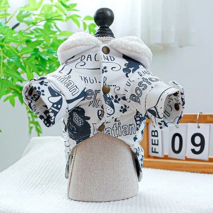 Manteau chaud pour chien - Sketch Print