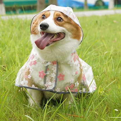 Imperméable léger à motifs fleuraux pour chien
