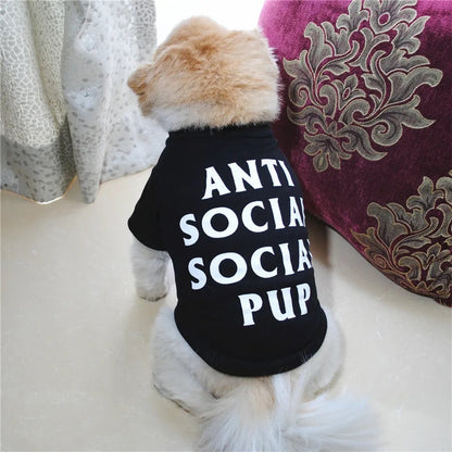 Anti Social Social Pup - T-Shirt pour chien