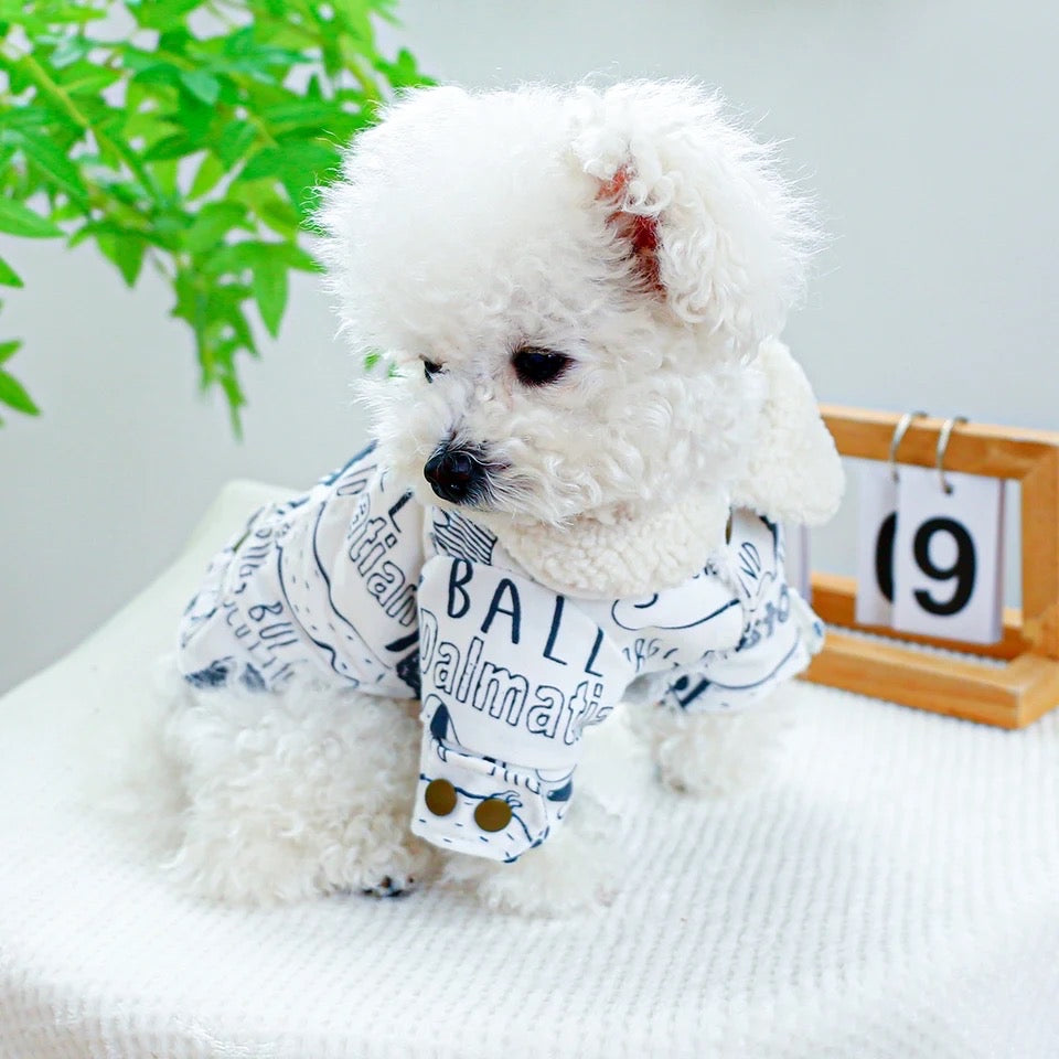 Manteau chaud pour chien - Sketch Print