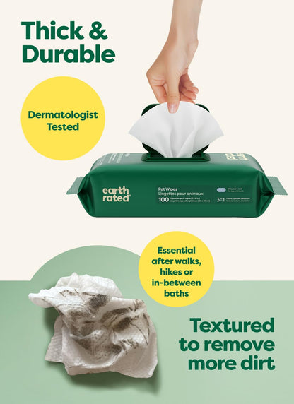 Lingettes humides - Earth Rated - Thé blanxc et Basilic