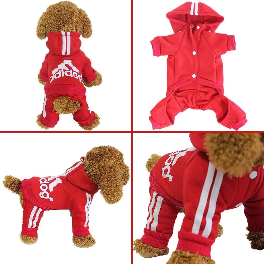 Combinaison à capuche | Adidog - Rouge