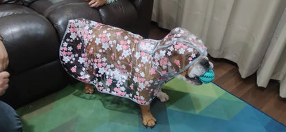 Imperméable léger à motifs fleuraux pour chien