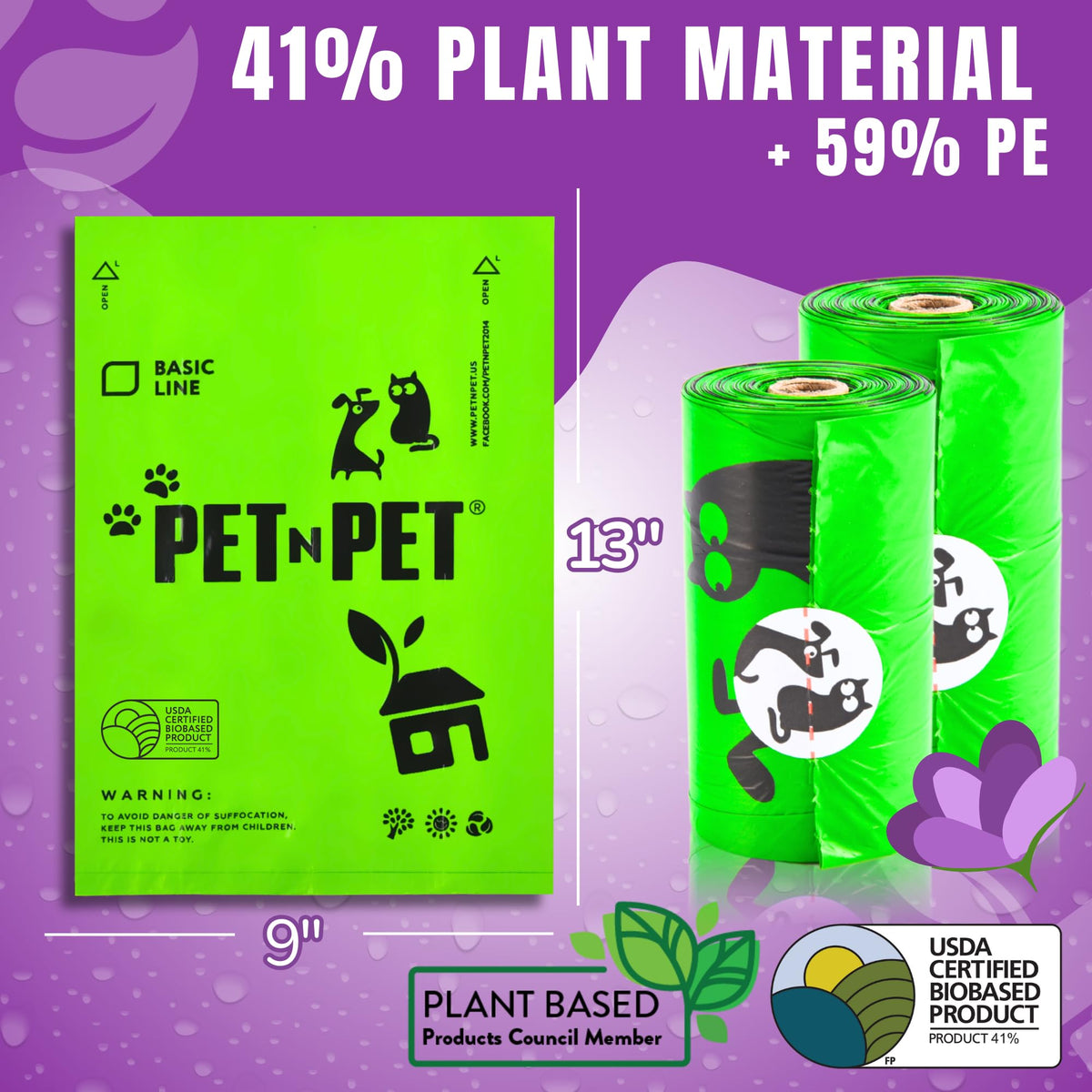 Sacs à déjections parfumés - Pet N Pet