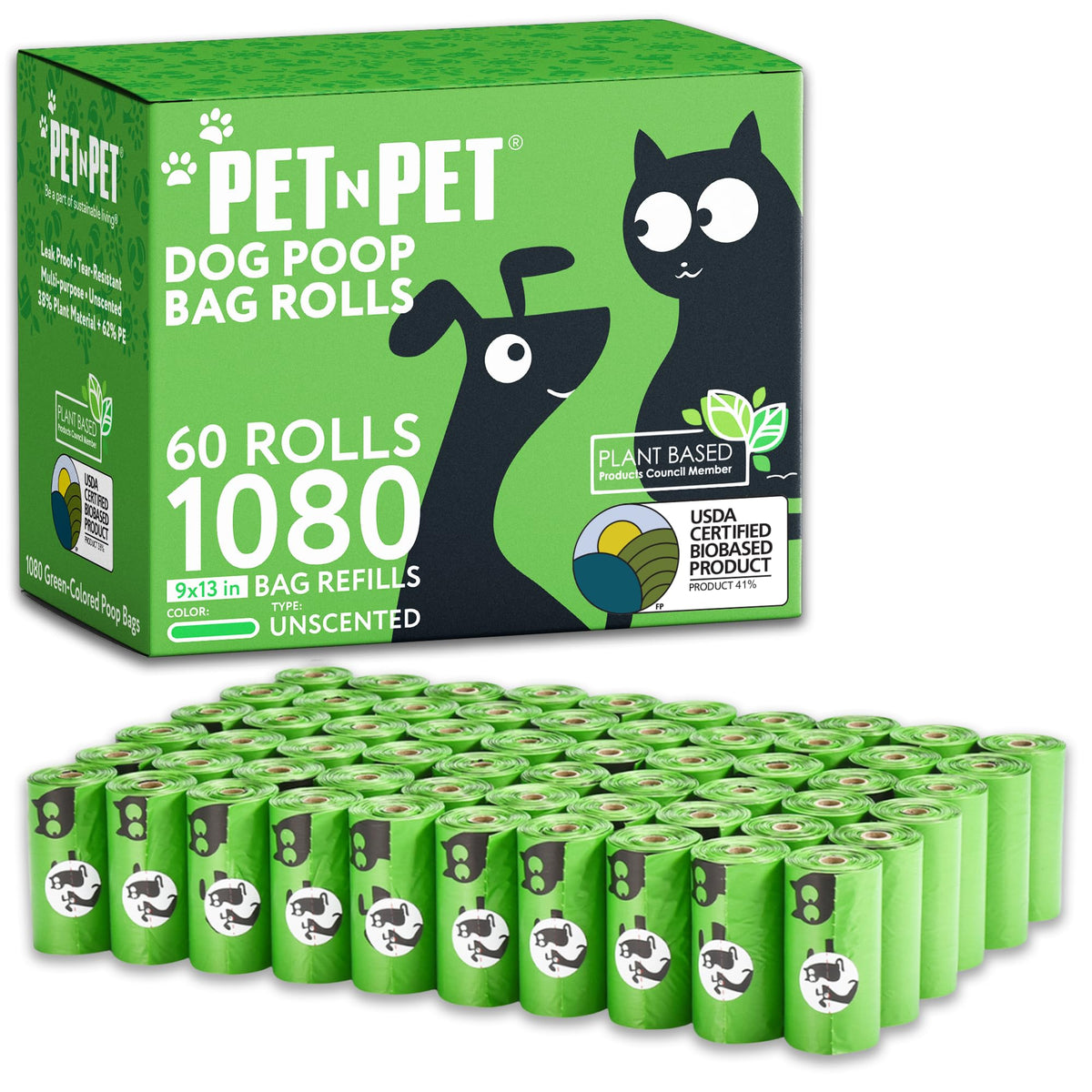 Sacs à déjections non-parfumés - Pet N Pet