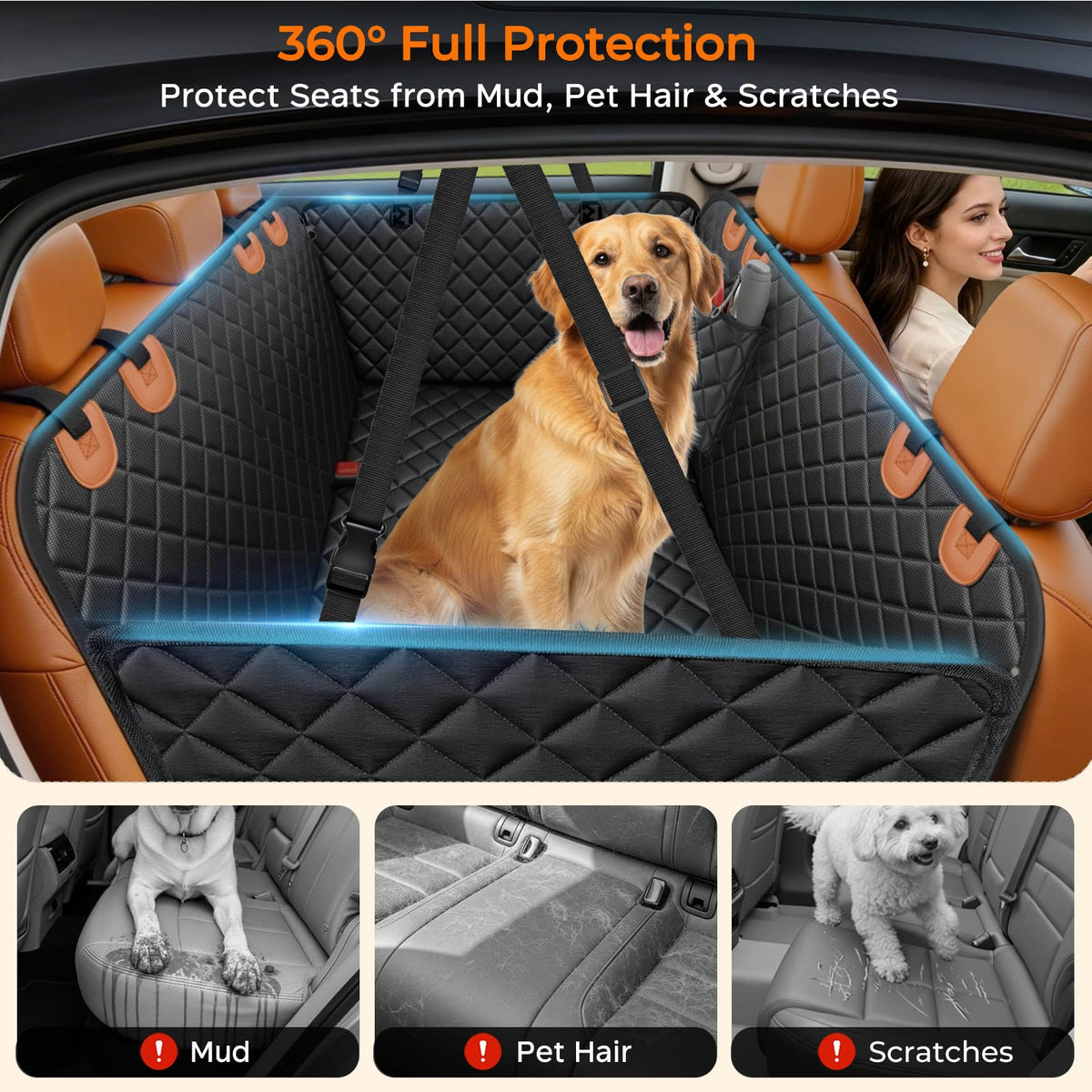 Protège banquette arrière - imperméable - URPOWER
