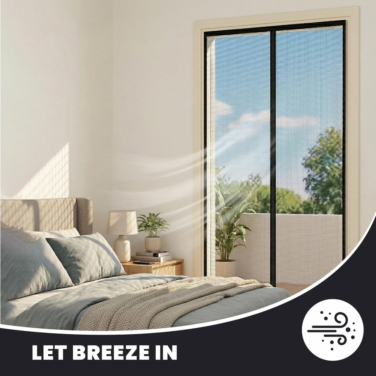 Magnetic Screen Door (Screen Size 32" x 82"), Fits Door Opening 30"x80", Heavy Duty Fiberglass Magnetic Mesh Screen, with Automatic Block Closure, Easy Walk-Through for Kids and Pets 🍁 All In One Marketplace Canada