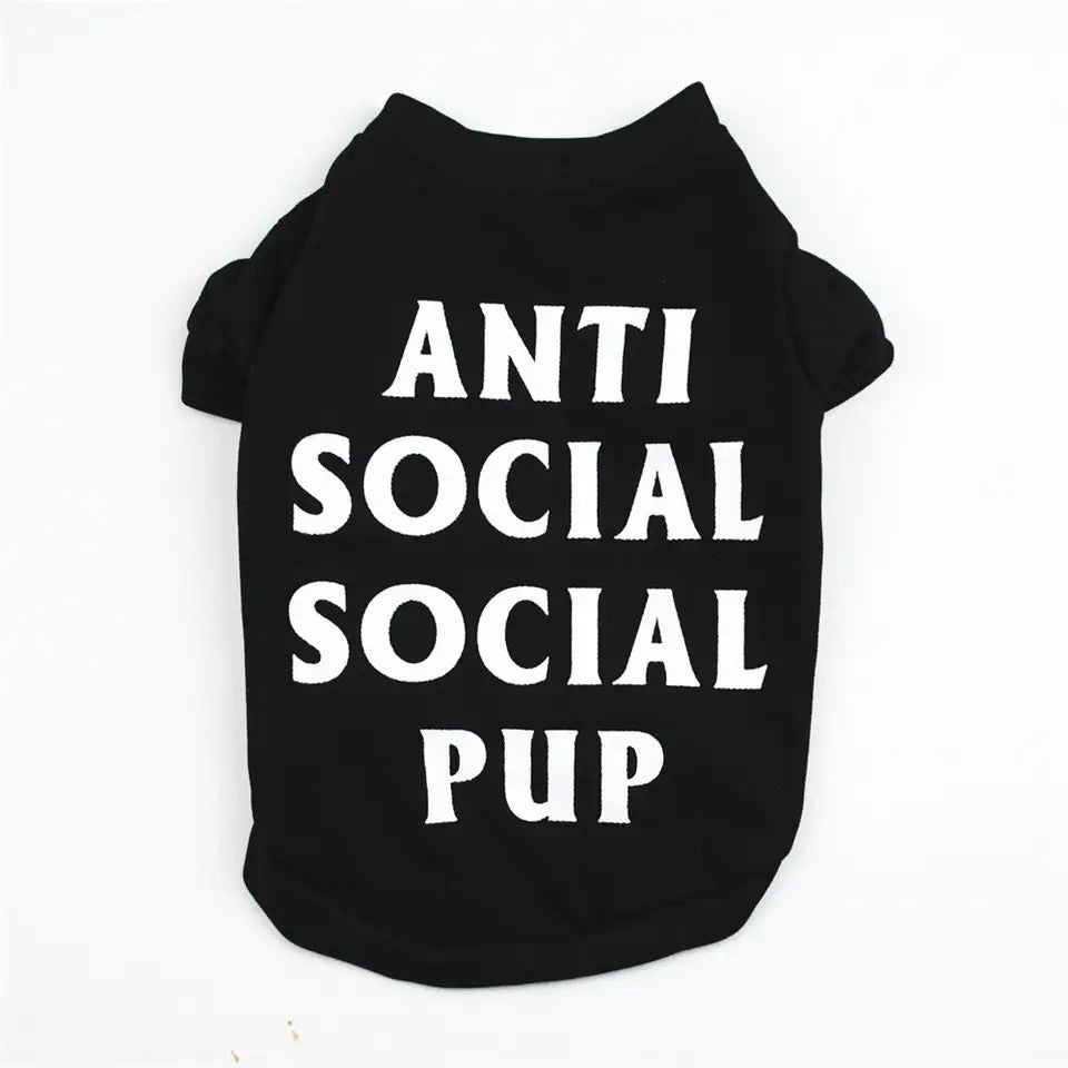 Anti Social Social Pup - T-Shirt pour chien