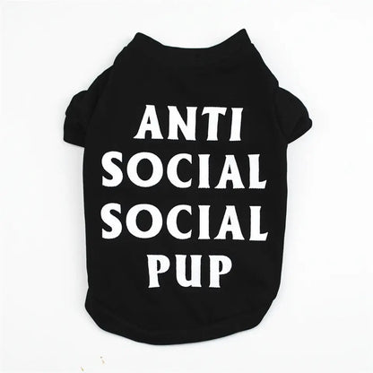 Anti Social Social Pup - T-Shirt pour chien