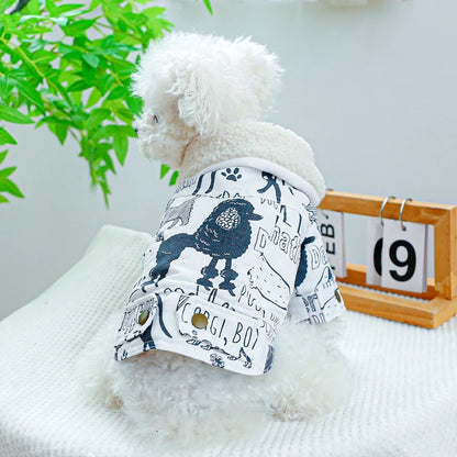 Manteau chaud pour chien - Sketch Print
