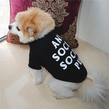 Anti Social Social Pup - T-Shirt pour chien