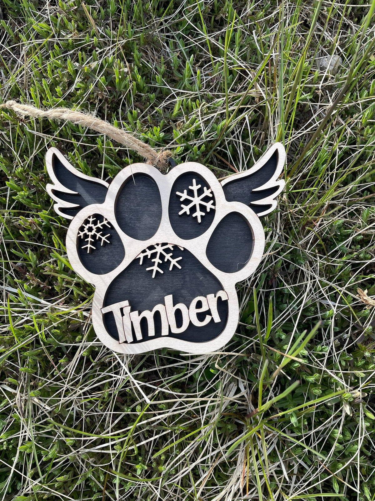 Personalized Dog Paw Memorial Ornament
