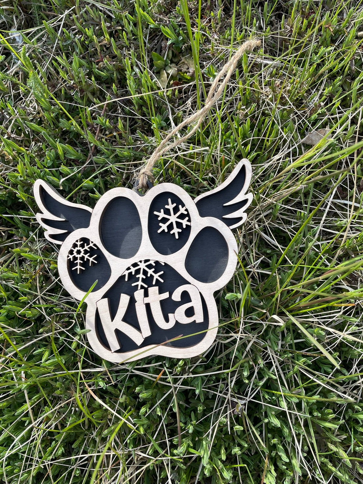 Personalized Dog Paw Memorial Ornament