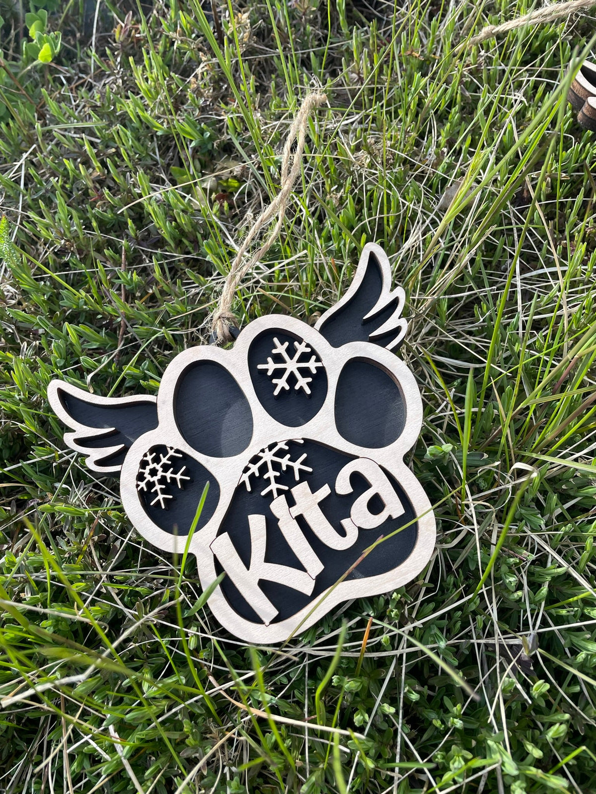 Personalized Dog Paw Memorial Ornament