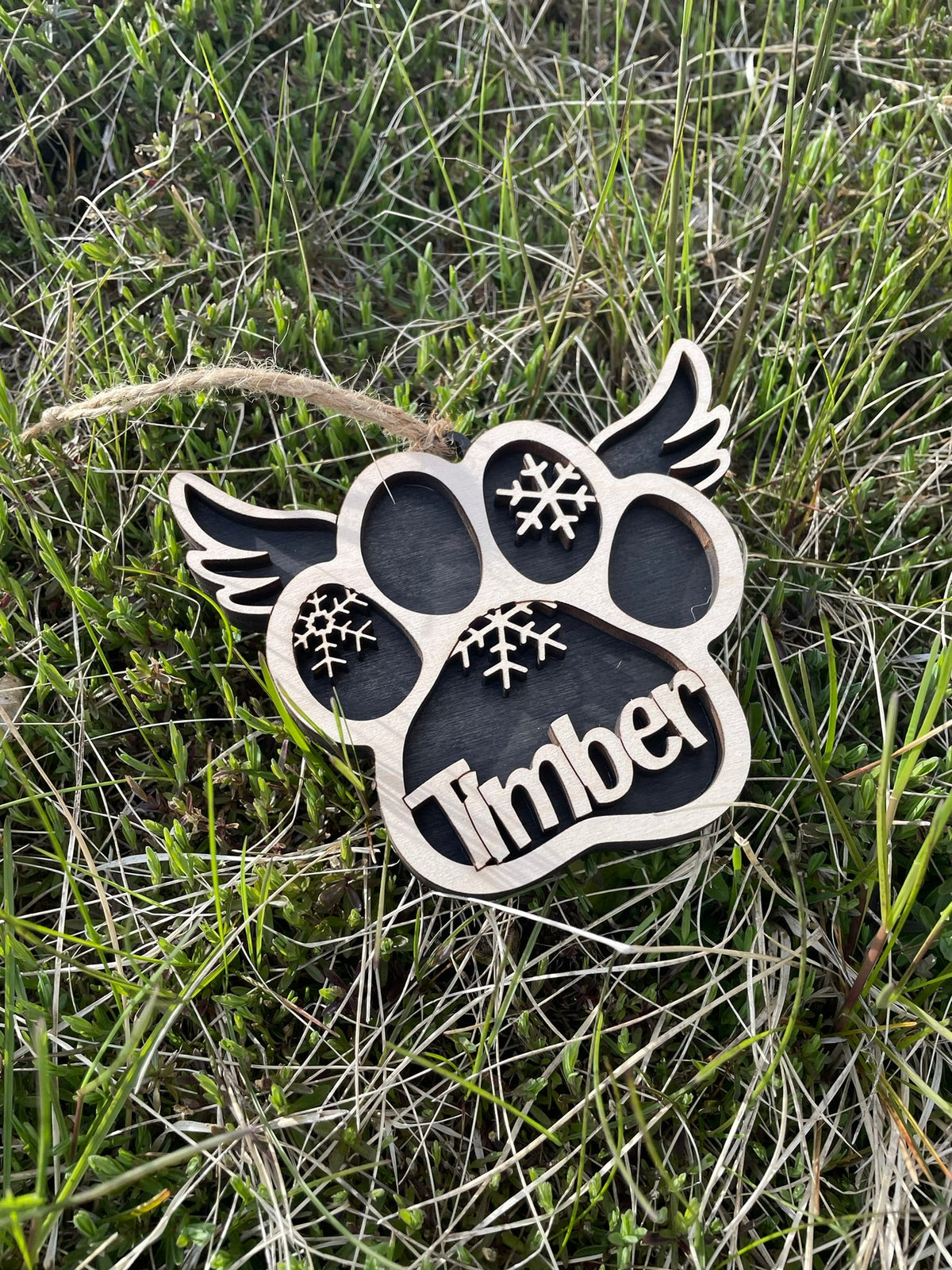 Personalized Dog Paw Memorial Ornament