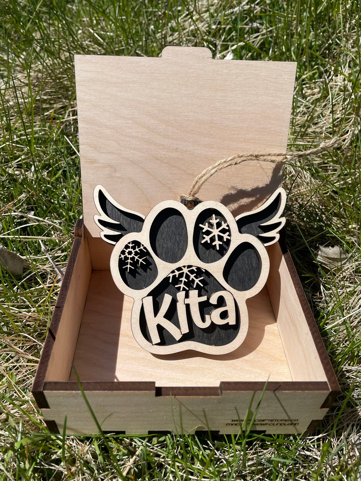 Personalized Dog Paw Memorial Ornament