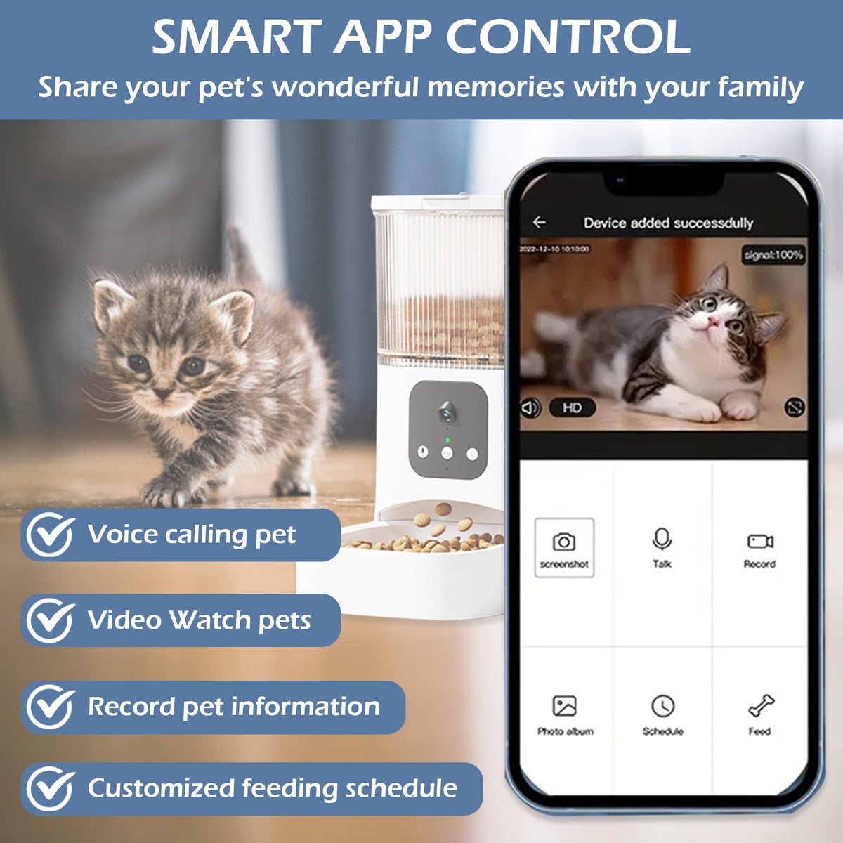 Distributeur automatique de nourriture avec caméra
