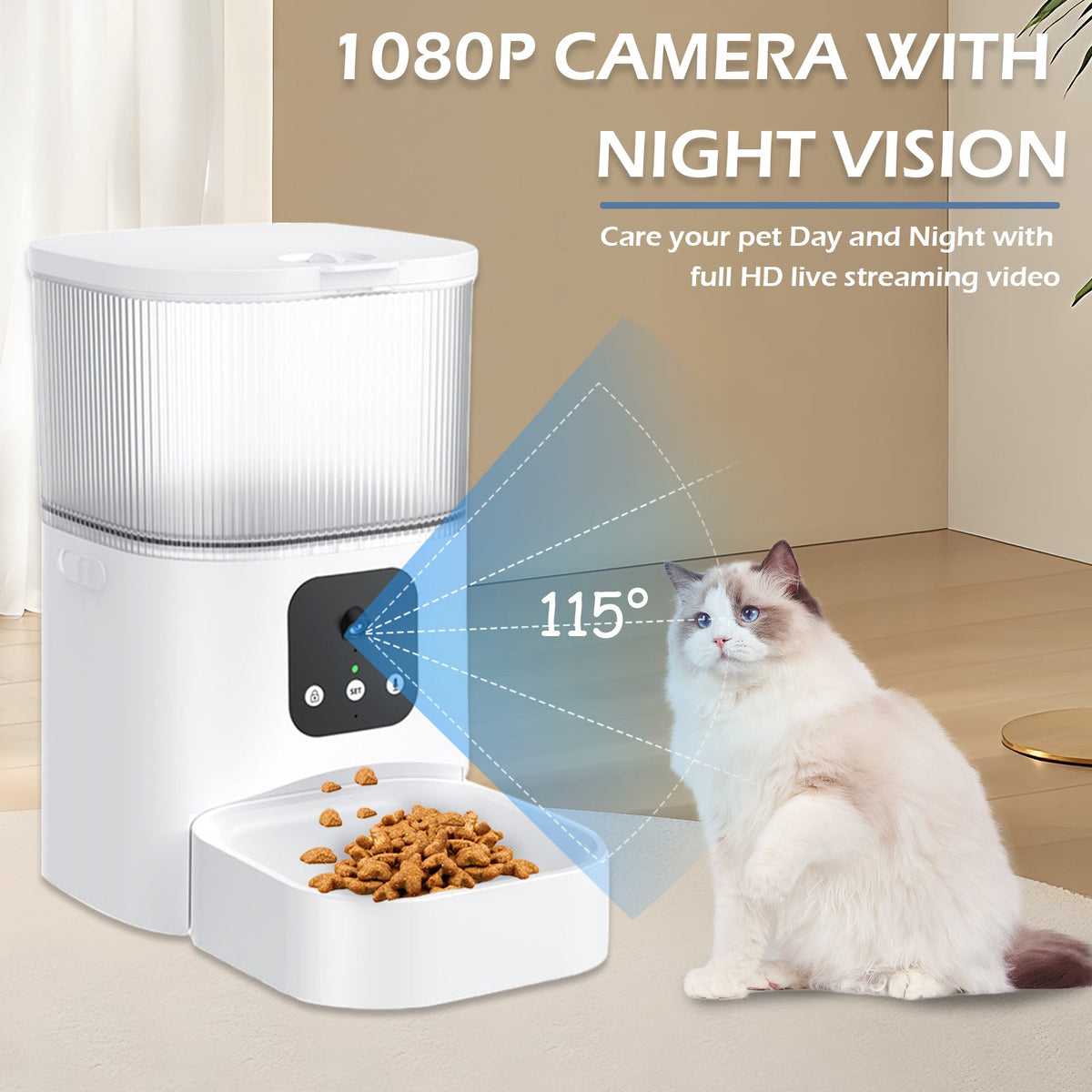 Distributeur automatique de nourriture avec caméra