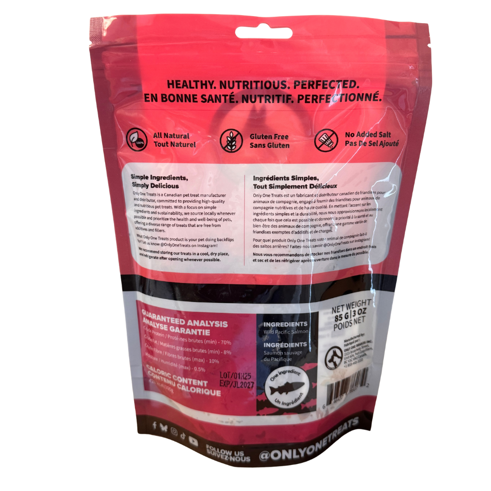 Gâteries à mâcher - Lanières de peau de saumon - 85g