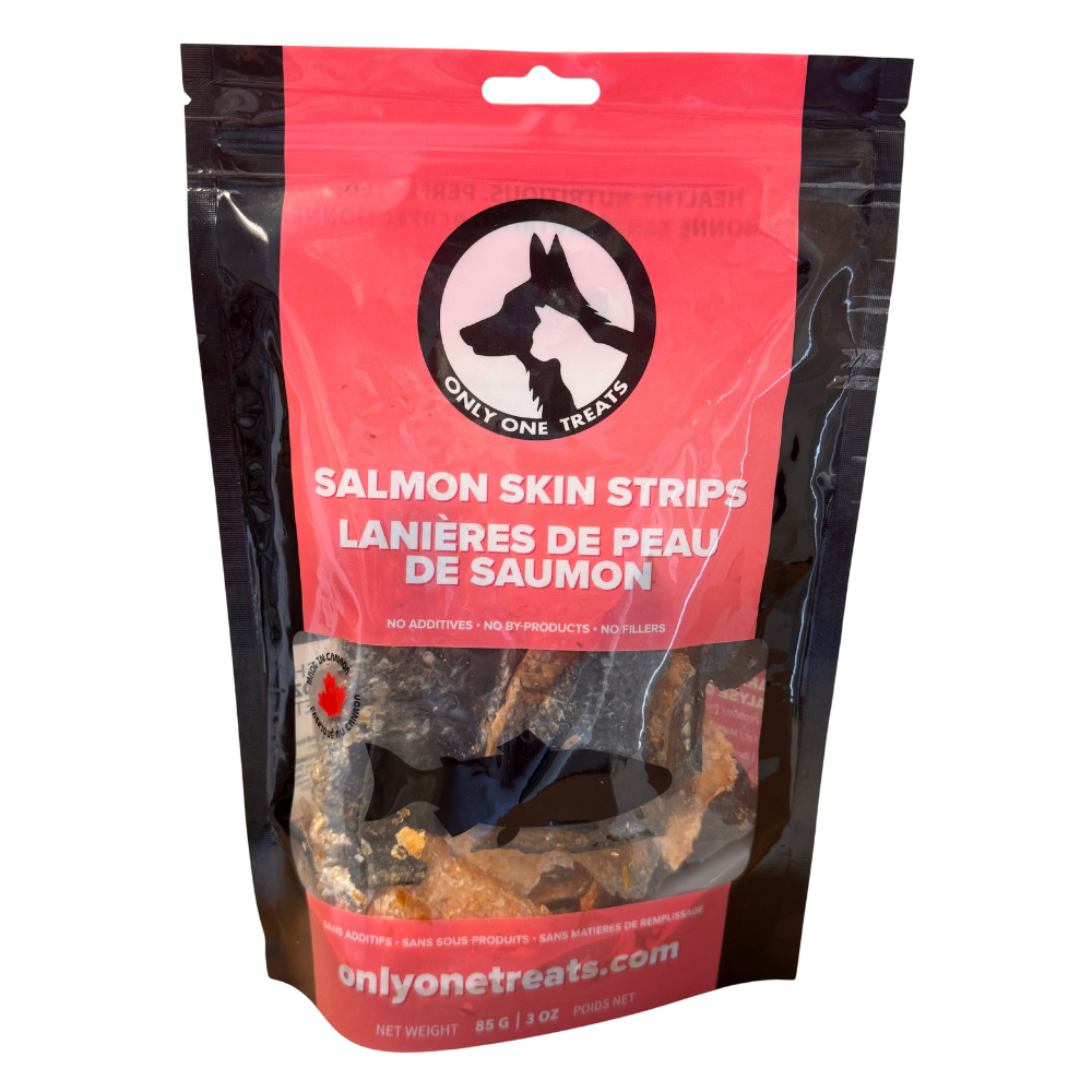 Gâteries à mâcher - Lanières de peau de saumon - 85g