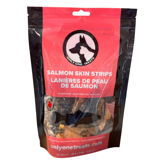 Gâteries à mâcher - Lanières de peau de saumon - 85g
