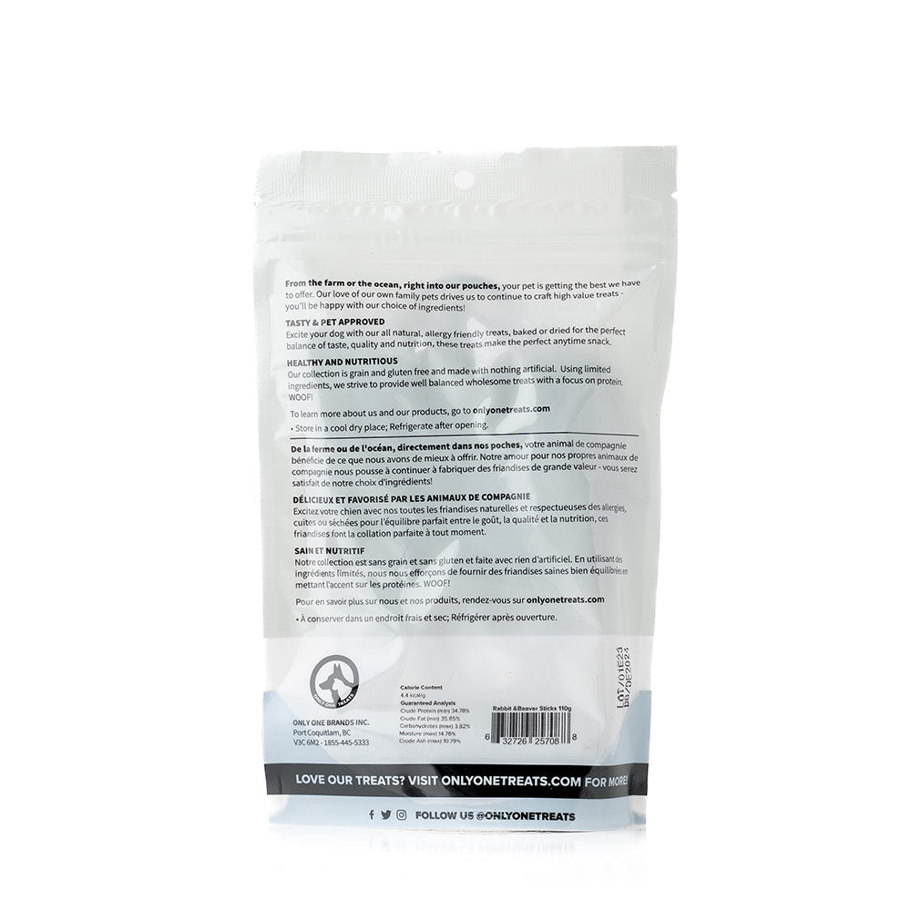 Bâtonnets de lapin et castor - 70g