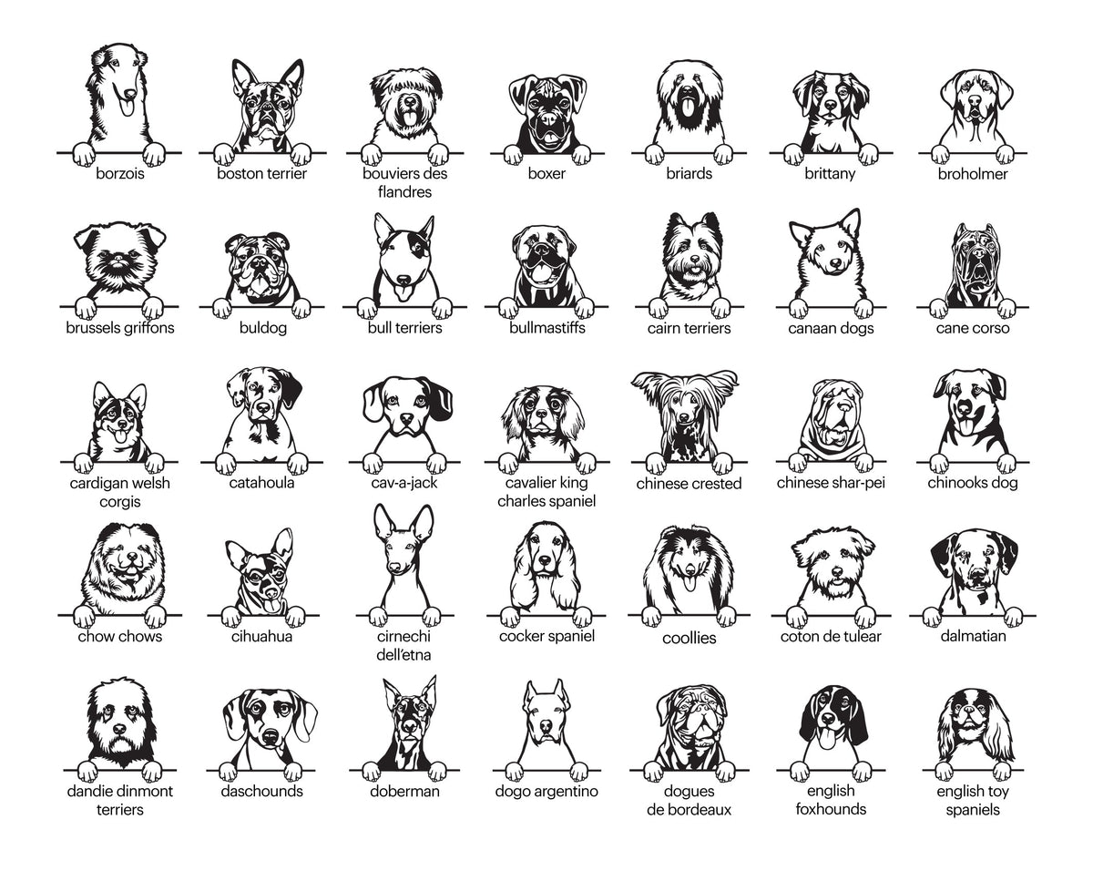 Aimant personnalisé (Race de chien)