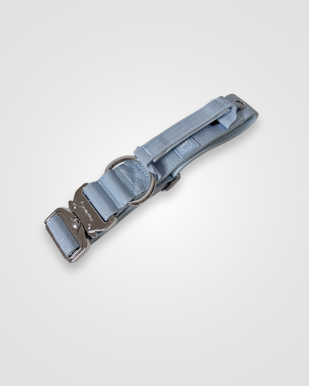 Collier tactique 1.5po avec poignée - Bleu bébé