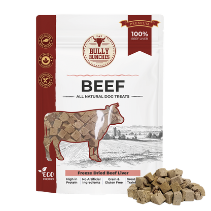 Gâteries déshydratées - Foie de boeuf - 100g / 3.5oz