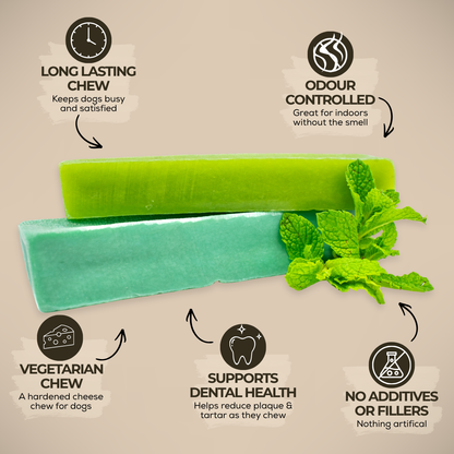 Bâtons à mâcher - Lait de Yak à la menthe - (MEDIUM)