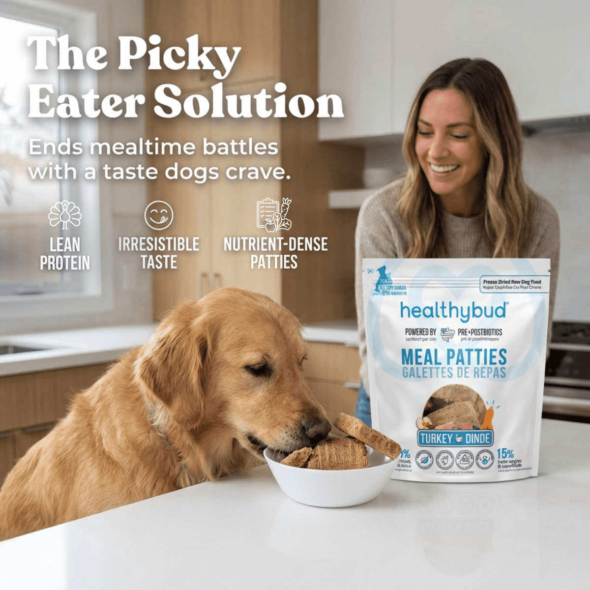 Repas pour chien - Pâté à la dinde